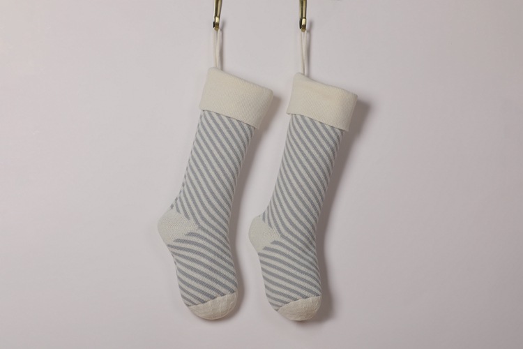 Striped Christmas Stockings Holiday Decorative Hanging Diagonal Stockings